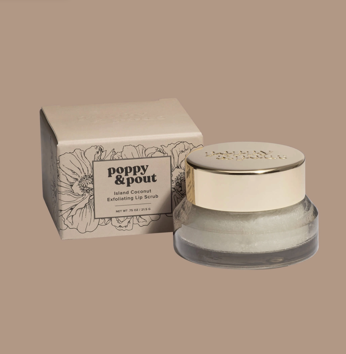 Poppy & Pout's Exfoliating Lip Scrubs Coconut